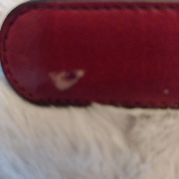 Coach leather belt with brass buckle size 34 burgandy - Picture 15 of 15
